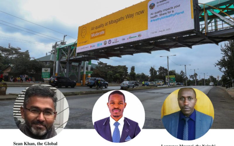 Nairobi's billboards live streaming the city's air pollution.