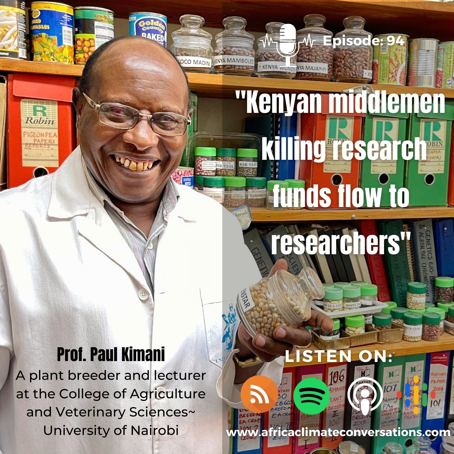 Kenyan middlemen killing research funds flow to researchers.